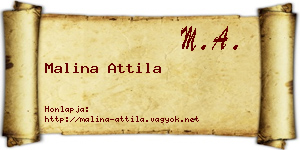 Malina Attila névjegykártya